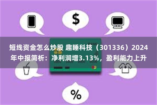 短线资金怎么炒股 趣睡科技（301336）2024年中报简析：净利润增3.13%，盈利能力上升