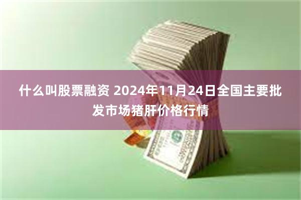 什么叫股票融资 2024年11月24日全国主要批发市场猪肝价格行情