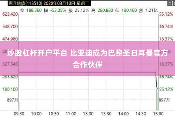炒股杠杆开户平台 比亚迪成为巴黎圣日耳曼官方合作伙伴