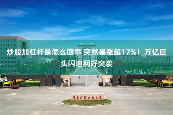 炒股加杠杆是怎么回事 突然暴涨超17%！万亿巨头闪迪利好突袭
